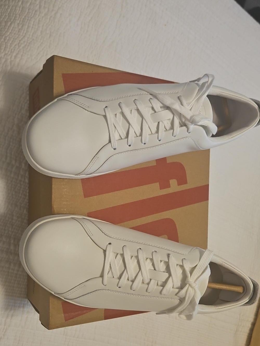 FitFlop White Leather Sneakers